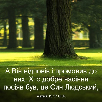 Picture 03 - Матвія 13:37 UKR - А Він відповів і промовив - Bible Verse Picture