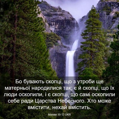 Picture 03 - Матвія 19:12 UKR - Бо бувають скопці, що з - Bible Verse Picture