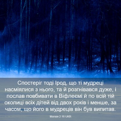 Picture 03 - Матвія 2:16 UKR - Спостеріг тоді Ірод, що ті - Bible Verse Picture