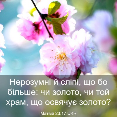 Picture 03 - Матвія 23:17 UKR - Нерозумні й сліпі, що бо - Bible Verse Picture