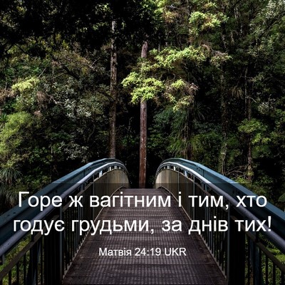 Picture 03 - Матвія 24:19 UKR - Горе ж вагітним і тим, хто - Bible Verse Picture