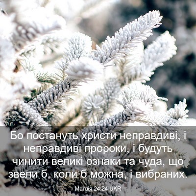 Picture 03 - Матвія 24:24 UKR - Бо постануть христи - Bible Verse Picture