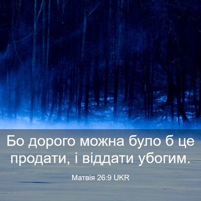 Picture 03 - Матвія 26:9 UKR - Бо дорого можна було б це - Bible Verse Picture