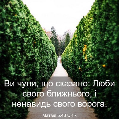Picture 03 - Матвія 5:43 UKR - Ви чули, що сказано: Люби - Bible Verse Picture