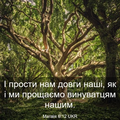 Picture 03 - Матвія 6:12 UKR - І прости нам довги наші, як - Bible Verse Picture