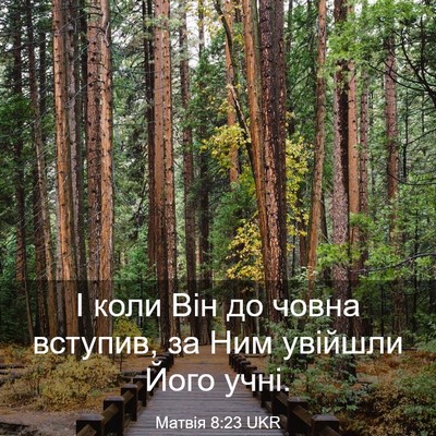 Picture 03 - Матвія 8:23 UKR - І коли Він до човна - Bible Verse Picture