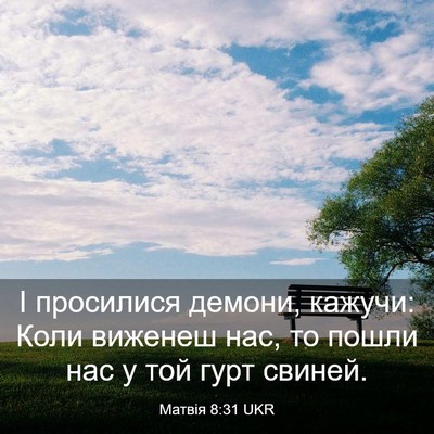 Picture 03 - Матвія 8:31 UKR - І просилися демони, кажучи: - Bible Verse Picture