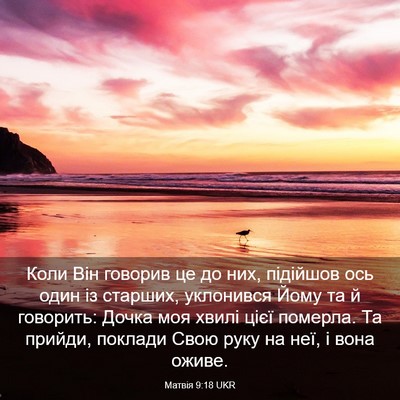 Picture 03 - Матвія 9:18 UKR - Коли Він говорив це до них, - Bible Verse Picture