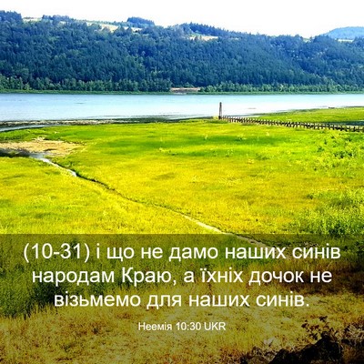 Picture 03 - Неемія 10:30 UKR - (10-31) і що не дамо наших - Bible Verse Picture