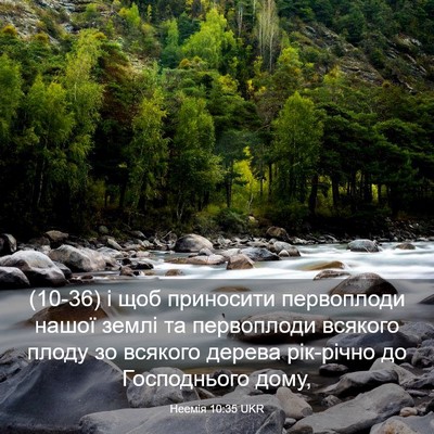 Picture 03 - Неемія 10:35 UKR - (10-36) і щоб приносити - Bible Verse Picture