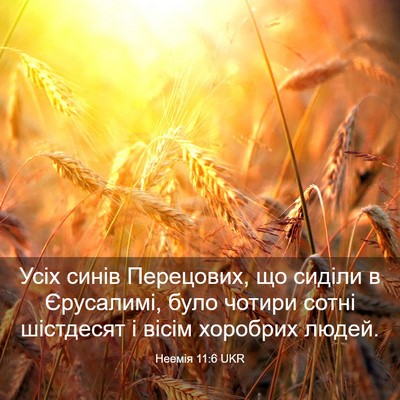 Picture 03 - Неемія 11:6 UKR - Усіх синів Перецових, що - Bible Verse Picture
