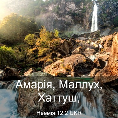 Picture 03 - Неемія 12:2 UKR - Амарія, Маллух, - Bible Verse Picture