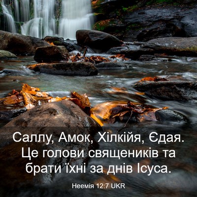 Picture 03 - Неемія 12:7 UKR - Саллу, Амок, Хілкійя, Єдая. - Bible Verse Picture
