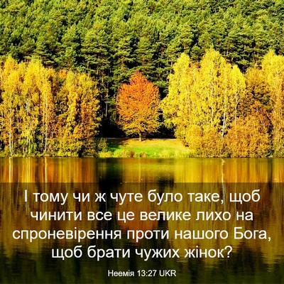 Picture 03 - Неемія 13:27 UKR - І тому чи ж чуте було таке, - Bible Verse Picture