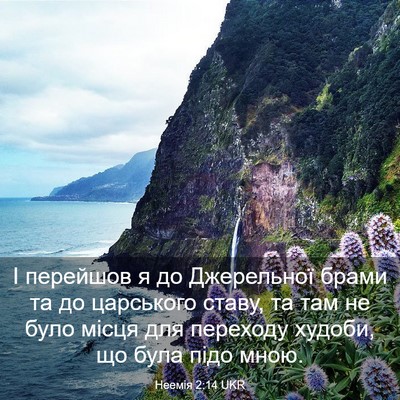 Picture 03 - Неемія 2:14 UKR - І перейшов я до Джерельної - Bible Verse Picture