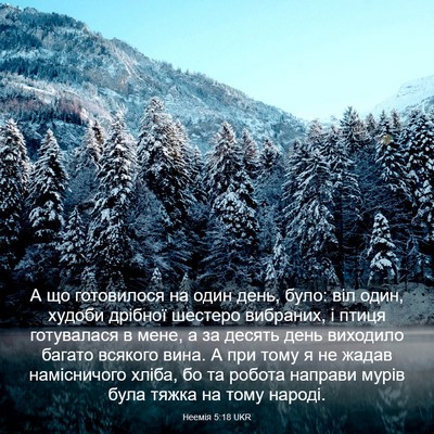 Picture 03 - Неемія 5:18 UKR - А що готовилося на один - Bible Verse Picture
