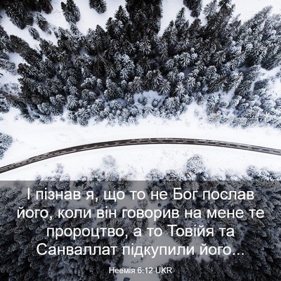 Picture 03 - Неемія 6:12 UKR - І пізнав я, що то не Бог - Bible Verse Picture