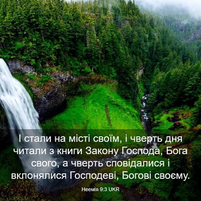 Picture 03 - Неемія 9:3 UKR - І стали на місті своїм, і - Bible Verse Picture