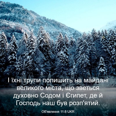 Picture 03 - Об'явлення 11:8 UKR - І їхні трупи полишить на - Bible Verse Picture
