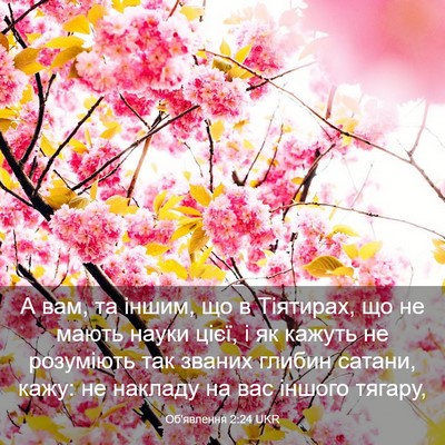 Picture 03 - Об'явлення 2:24 UKR - А вам, та іншим, що в - Bible Verse Picture