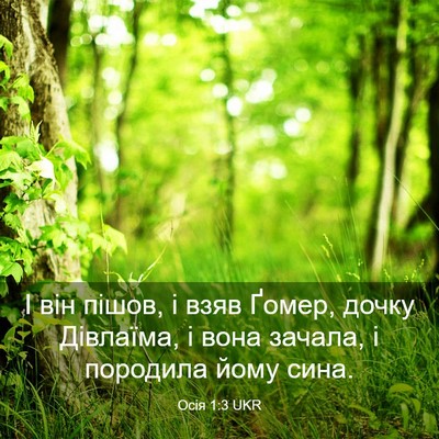 Picture 03 - Осія 1:3 UKR - І він пішов, і взяв Ґомер, - Bible Verse Picture