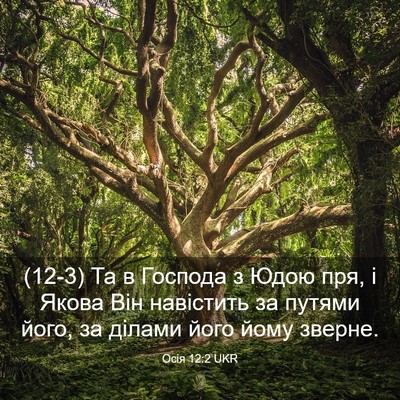 Picture 03 - Осія 12:2 UKR - (12-3) Та в Господа з Юдою пря, - Bible Verse Picture