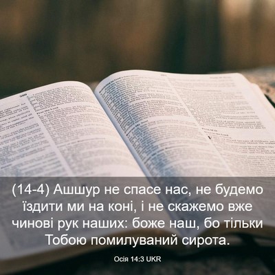 Picture 03 - Осія 14:3 UKR - (14-4) Ашшур не спасе нас, не - Bible Verse Picture