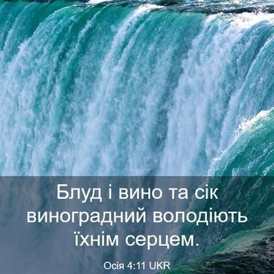 Picture 03 - Осія 4:11 UKR - Блуд і вино та сік - Bible Verse Picture