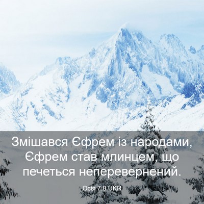 Picture 03 - Осія 7:8 UKR - Змішався Єфрем із - Bible Verse Picture