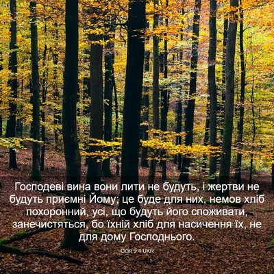 Picture 03 - Осія 9:4 UKR - Господеві вина вони лити - Bible Verse Picture