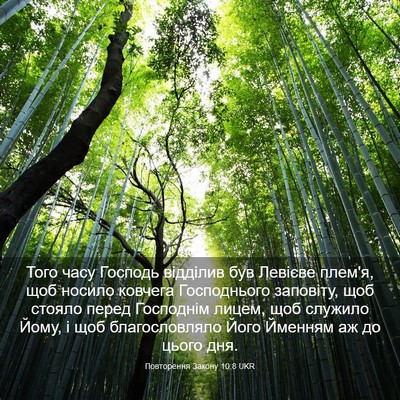 Picture 03 - Повторення Закону 10:8 UKR - Того часу Господь відділив - Bible Verse Picture