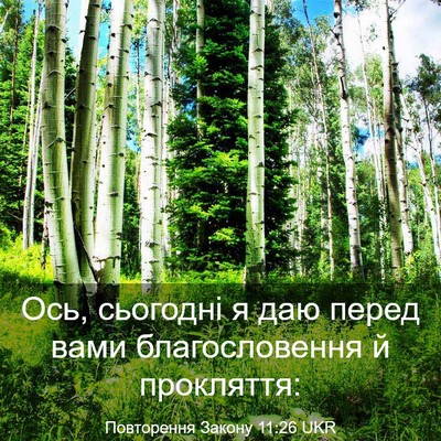 Picture 03 - Повторення Закону 11:26 UKR - Ось, сьогодні я даю перед - Bible Verse Picture