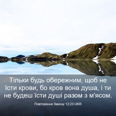 Picture 03 - Повторення Закону 12:23 UKR - Тільки будь обережним, щоб - Bible Verse Picture