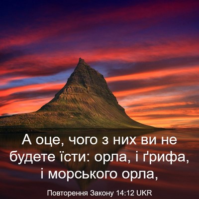 Picture 03 - Повторення Закону 14:12 UKR - А оце, чого з них ви не - Bible Verse Picture