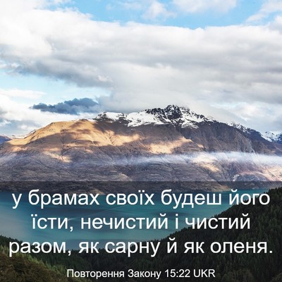 Picture 03 - Повторення Закону 15:22 UKR - у брамах своїх будеш його - Bible Verse Picture