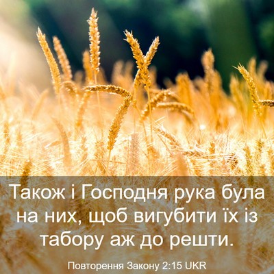 Picture 03 - Повторення Закону 2:15 UKR - Також і Господня рука була - Bible Verse Picture