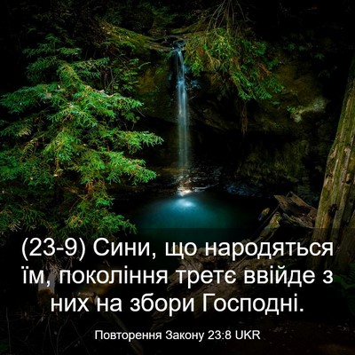 Picture 03 - Повторення Закону 23:8 UKR - (23-9) Сини, що народяться їм, - Bible Verse Picture
