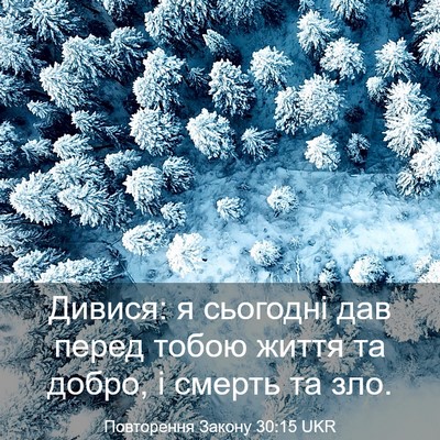 Picture 03 - Повторення Закону 30:15 UKR - Дивися: я сьогодні дав - Bible Verse Picture