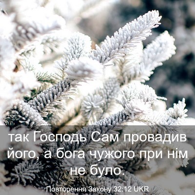 Picture 03 - Повторення Закону 32:12 UKR - так Господь Сам провадив - Bible Verse Picture