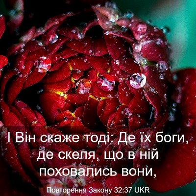 Picture 03 - Повторення Закону 32:37 UKR - І Він скаже тоді: Де їх - Bible Verse Picture