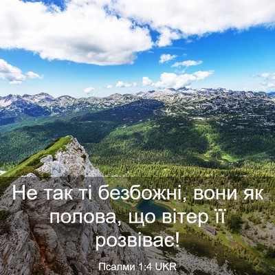 Picture 03 - Псалми 1:4 UKR - Не так ті безбожні, вони як - Bible Verse Picture