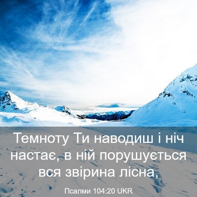 Picture 03 - Псалми 104:20 UKR - Темноту Ти наводиш і ніч - Bible Verse Picture