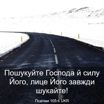 Picture 03 - Псалми 105:4 UKR - Пошукуйте Господа й силу - Bible Verse Picture