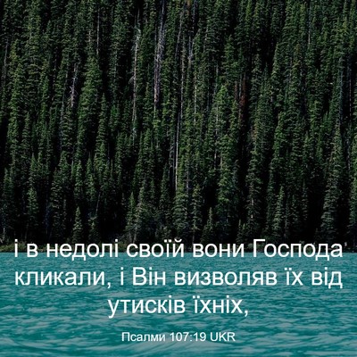 Picture 03 - Псалми 107:19 UKR - і в недолі своїй вони - Bible Verse Picture