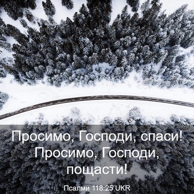 Picture 03 - Псалми 118:25 UKR - Просимо, Господи, спаси! - Bible Verse Picture
