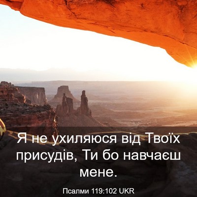 Picture 03 - Псалми 119:102 UKR - Я не ухиляюся від Твоїх - Bible Verse Picture