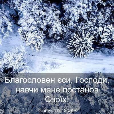 Picture 03 - Псалми 119:12 UKR - Благословен єси, Господи, - Bible Verse Picture