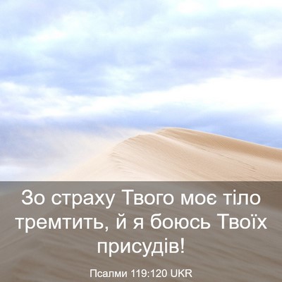 Picture 03 - Псалми 119:120 UKR - Зо страху Твого моє тіло - Bible Verse Picture