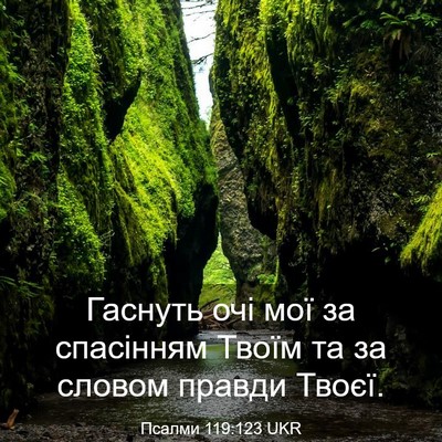Picture 03 - Псалми 119:123 UKR - Гаснуть очі мої за - Bible Verse Picture