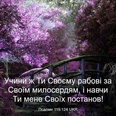 Picture 03 - Псалми 119:124 UKR - Учини ж Ти Своєму рабові за - Bible Verse Picture
